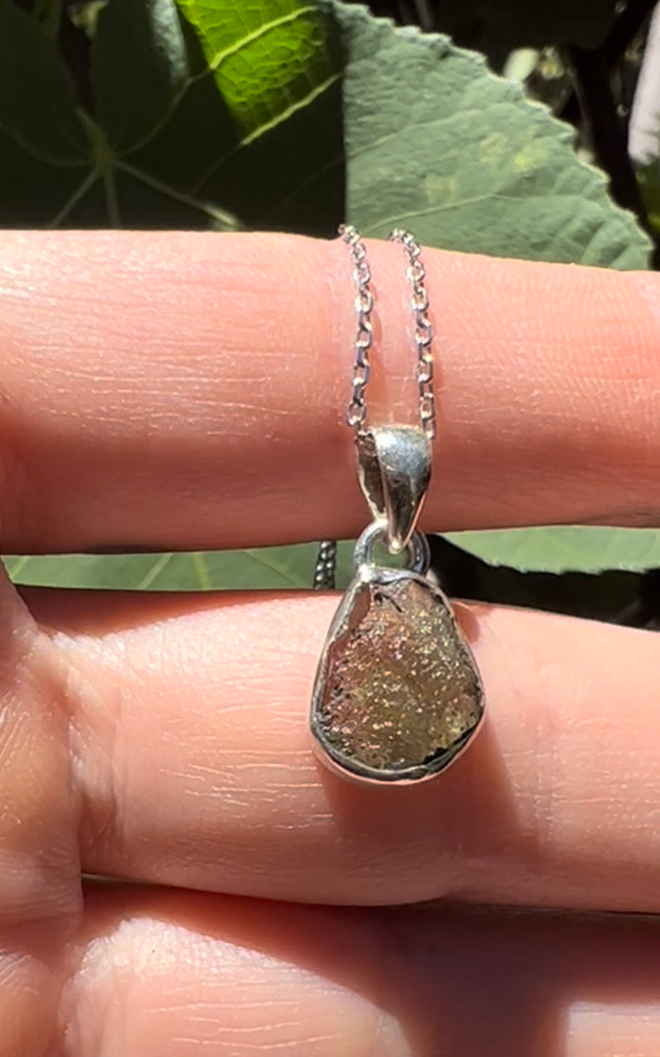 Raw Moldavite Necklace