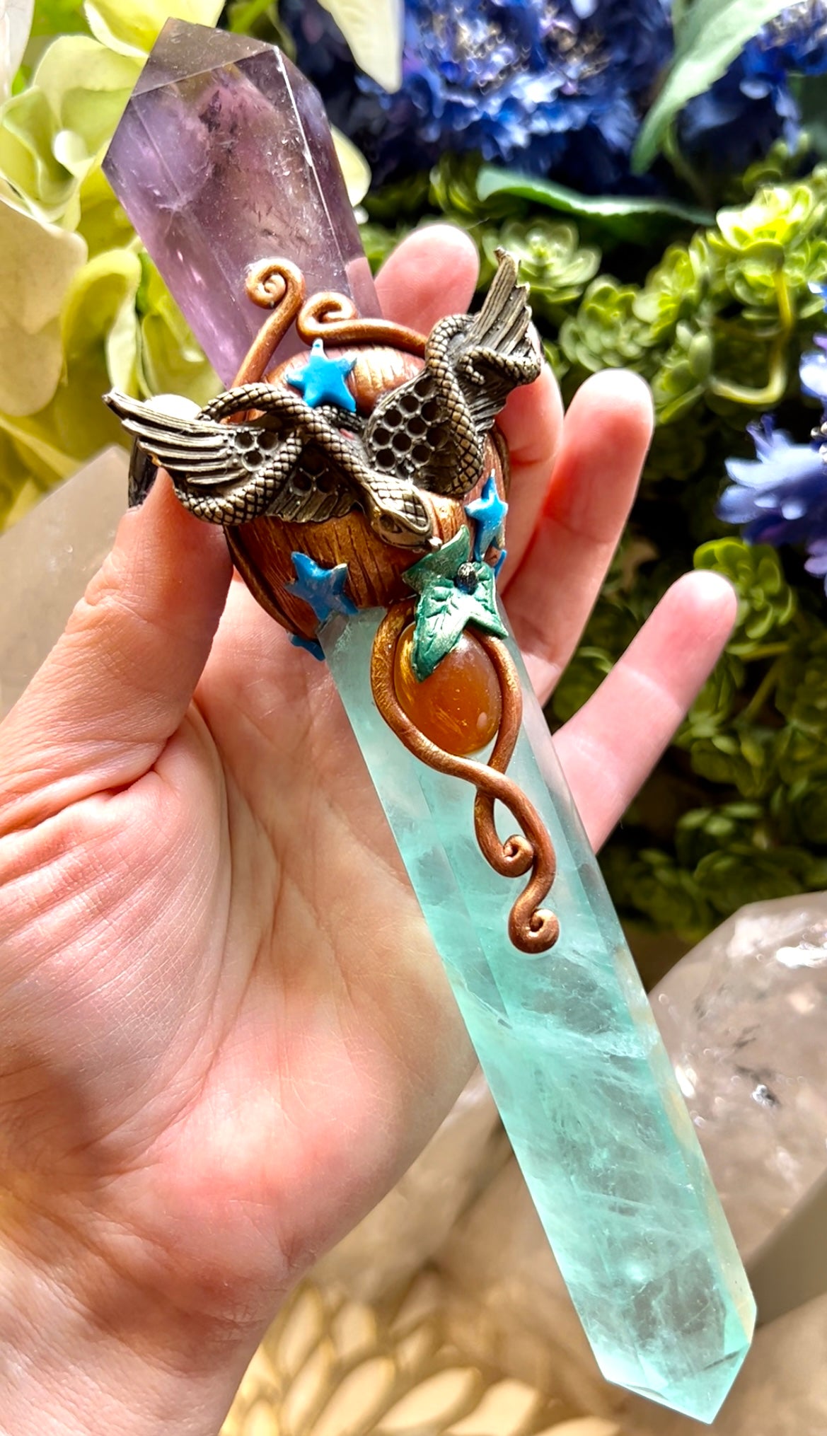 Fire Serpent Goddess Crystal Wand